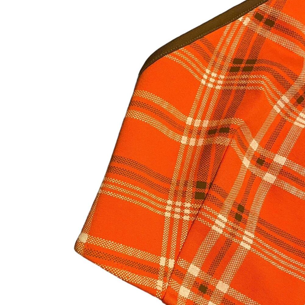 I.AM.GIA Orange Polaris Plaid Halter Top - Picture 4 of 8